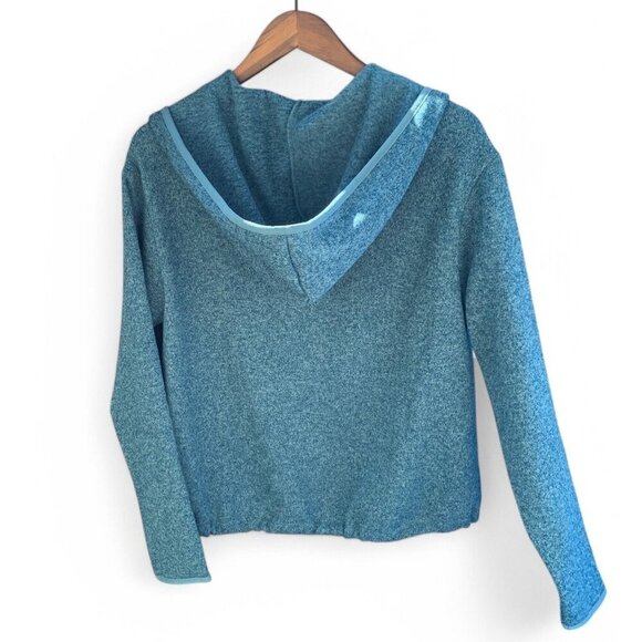 Victoria's Secret Pink Women's Zip-Up Hoodie Green Heather Drawstring Hem M NWT - Picture 4 of 7